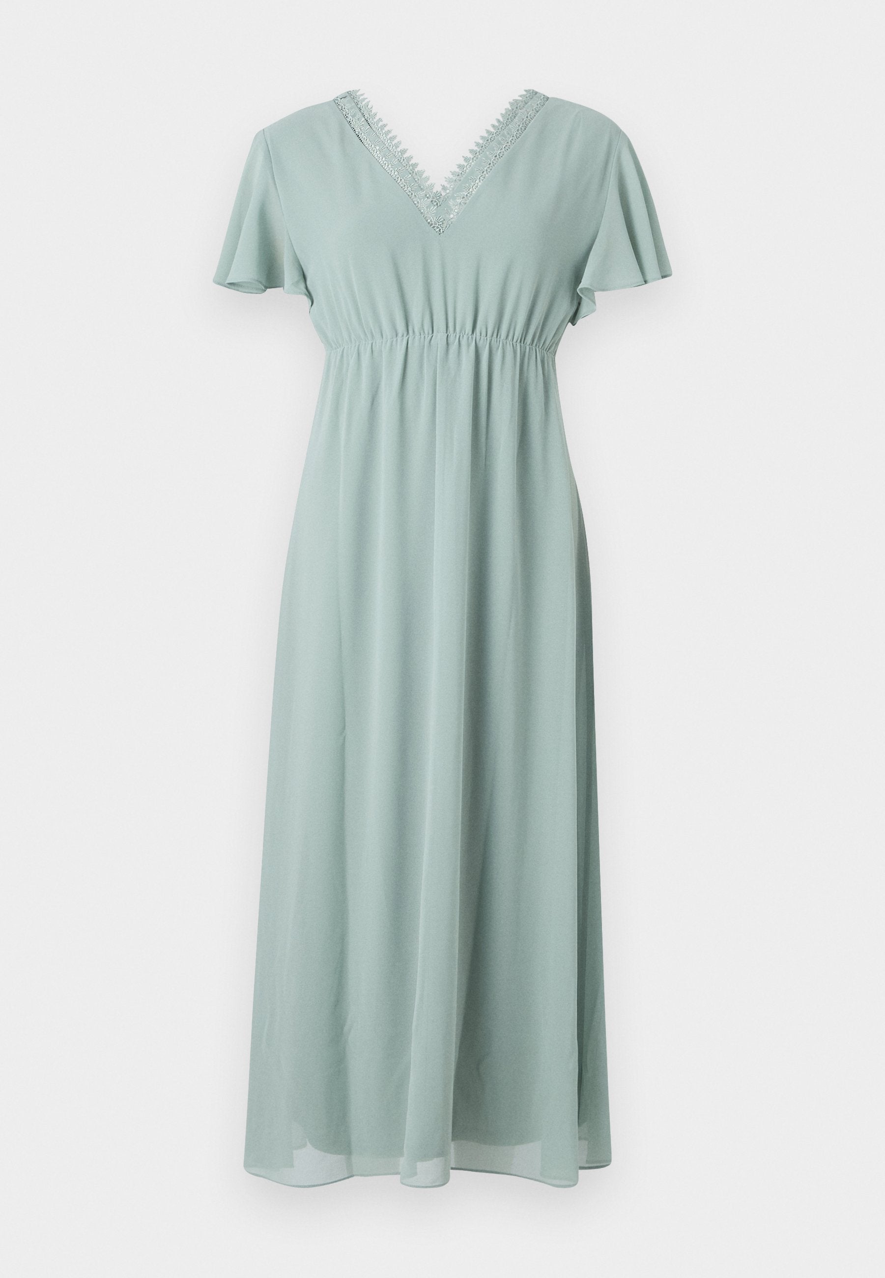 VILA VILILLA V NECK MIDI DRESS