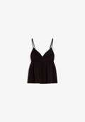 Bershka STRAPPY RUFFLED - TOP 01228134 - Top - black