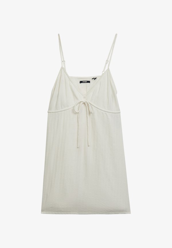 Superdry & Co TEXTURED CAMI MINI - Day dress - off white