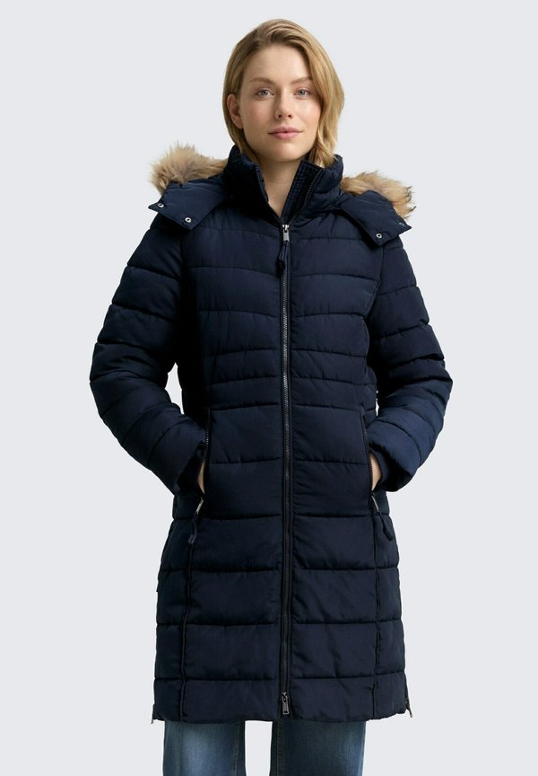 TOM TAILOR PUFFER MIT ABNEHMBARER KAPUZE - Winter coat - sky captain blue