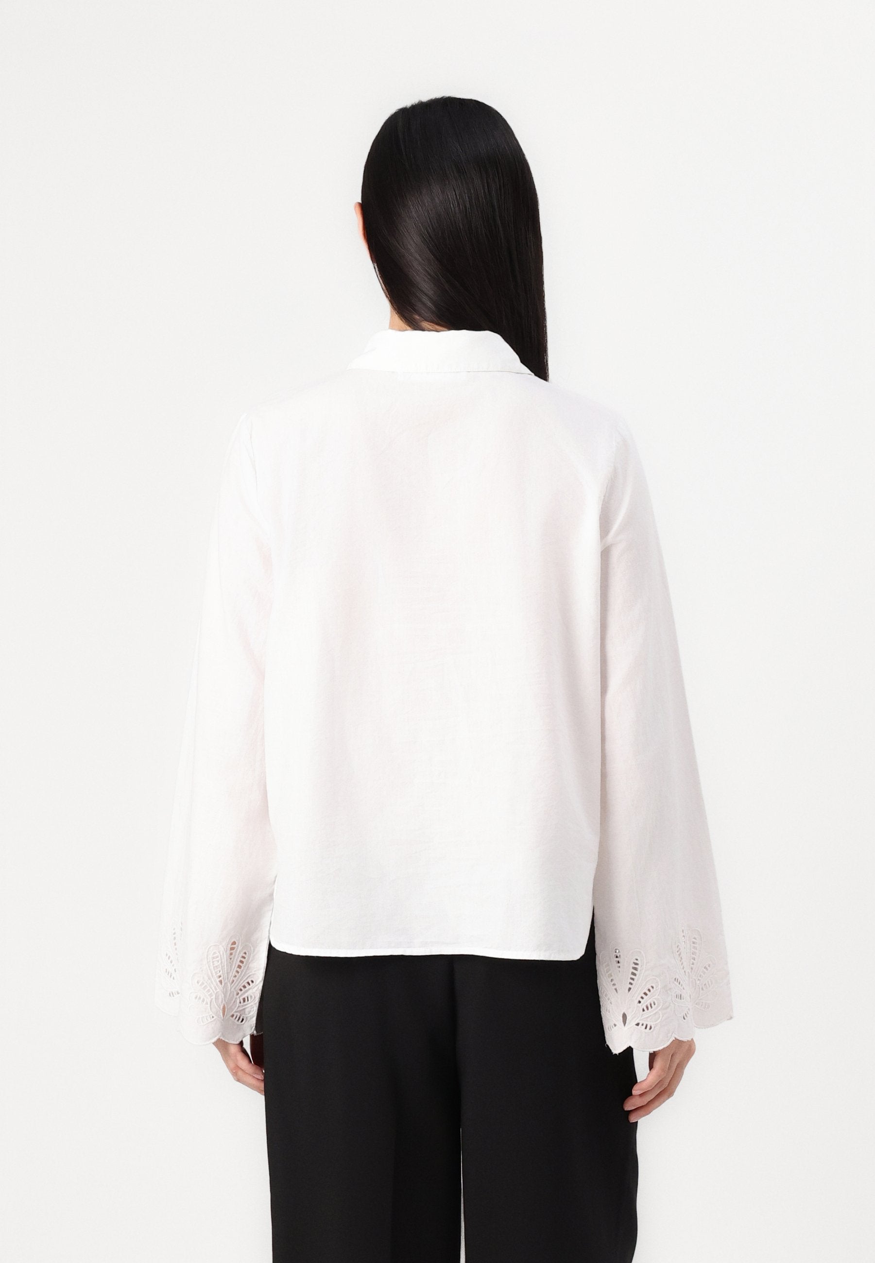 Selected Long sleeved Broderie Anglaise