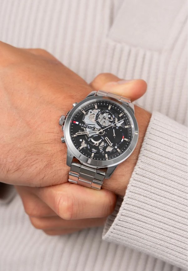 Tommy Hilfiger CHRONO_AUTOMATIC - Chronograph watch - silver-coloured