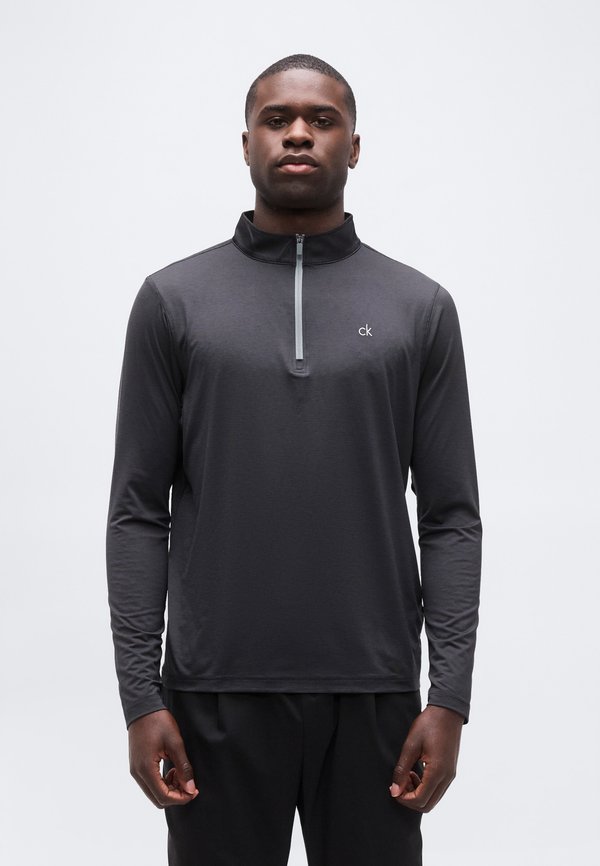 Calvin Klein Golf CRUISE ZIP - Long sleeved top - midnight black