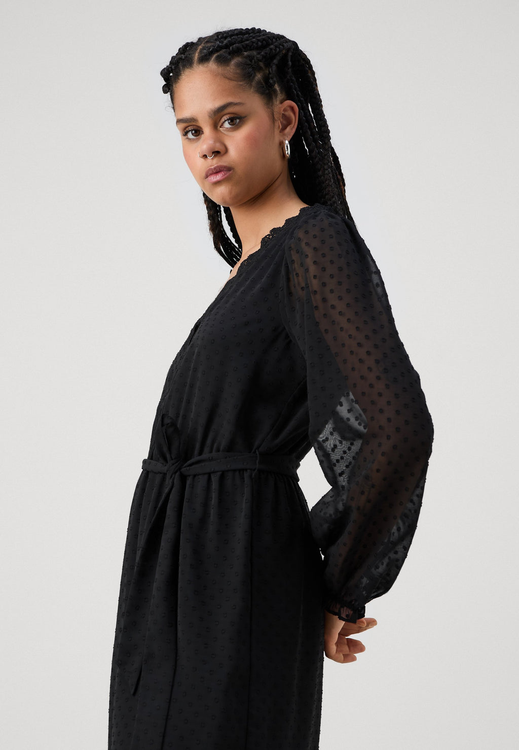 VILA VIDOBBA V NECK DETAIL SHORT DRESS