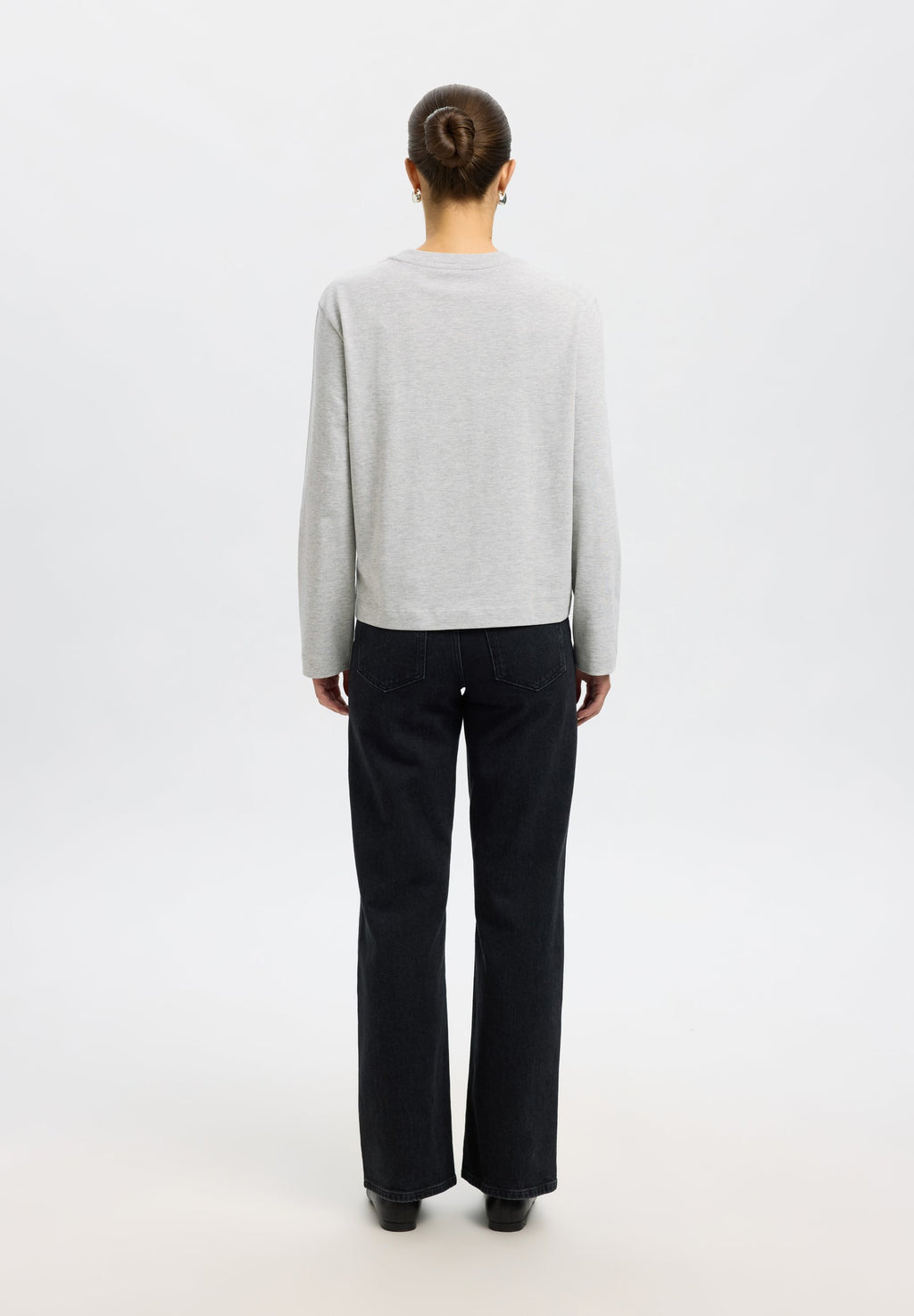 Selected SLFESSENTIAL LS BOXY TEE NOOS