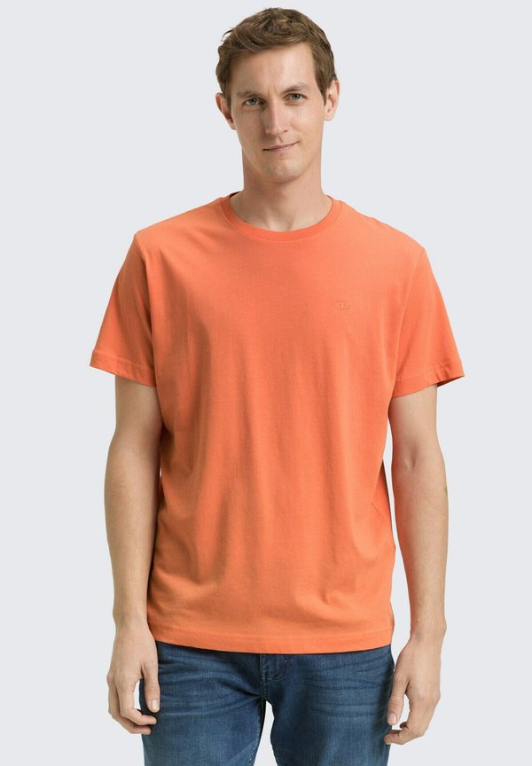 TOM TAILOR MIT LOGO-STICKEREI - Basic T-shirt - wild coral