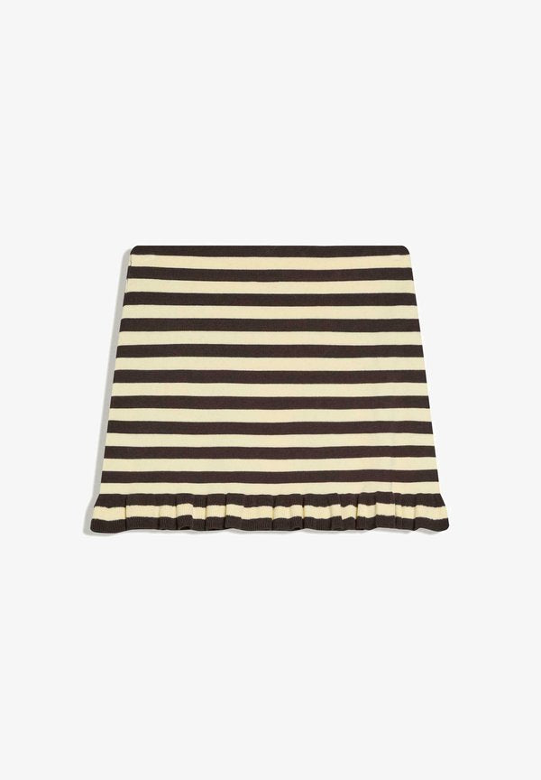 Bershka SKIRT - A-line skirt - dark brown
