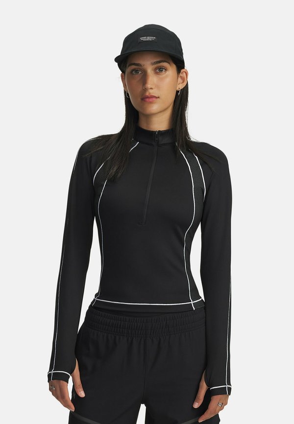 Under Armour COLDGEAR TEXTURED - Long sleeved top - black