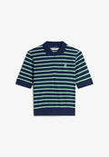 Tommy Hilfiger REGULAR FIT PIQUE ZIP POLO SHIRT - Polo shirt - navy/nouv green/calico multi stp