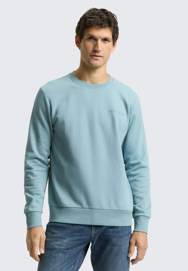 TOM TAILOR PRINTED CREW NECK - Sweatshirt - tourmaline