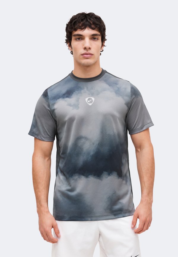 Nike Performance ACADEMY+ - Sports T-shirt - black/smoke grey/white
