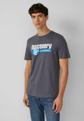 s.Oliver LÄSSIGES MIT FRONTPRINT - Print T-shirt - schiefergrau