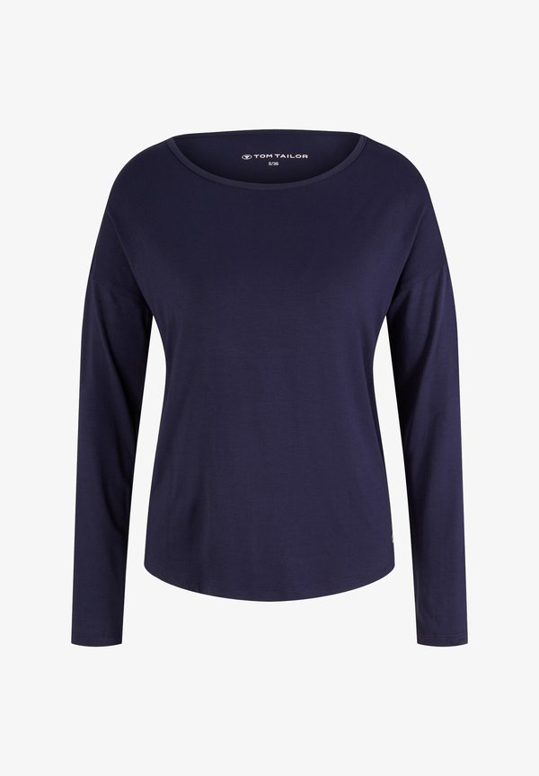 TOM TAILOR LANGARM - Pyjama top - dark blue uni