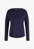TOM TAILOR LANGARM - Pyjama top - dark blue uni