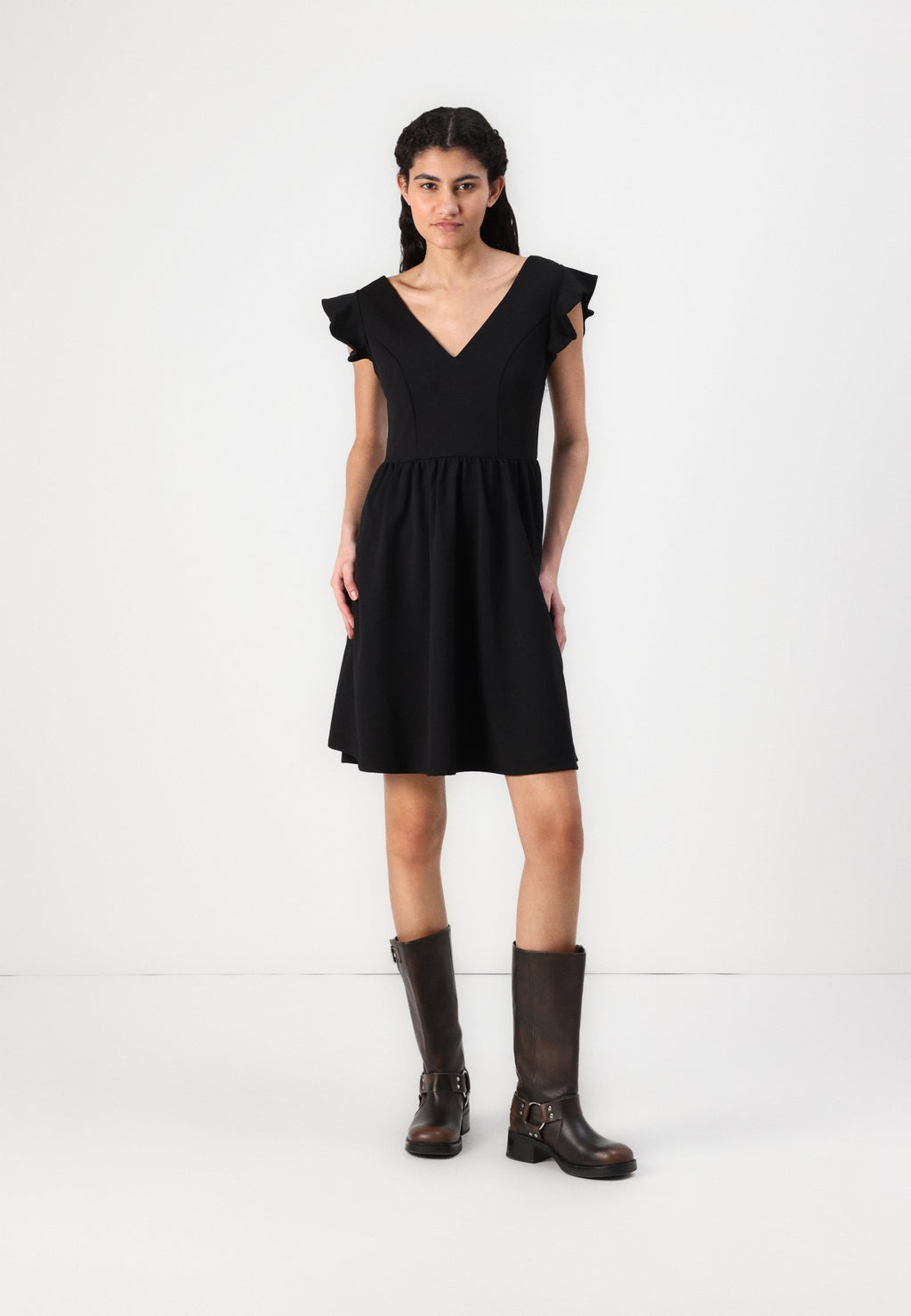 VILA VICLARA FLOUNCE SLEEVES DRESS