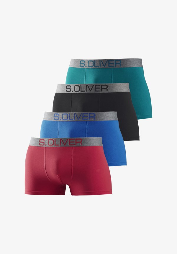 s.Oliver RETRO 4ER PACK BEQUEM  - Trunks - petrol schwarz blau rot