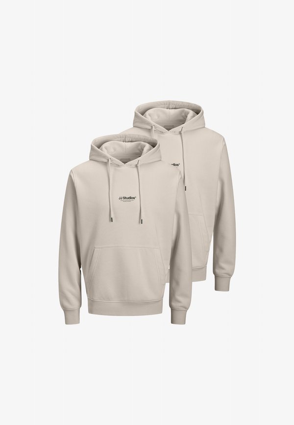 Jack & Jones 2 PACK - Hoodie - beige