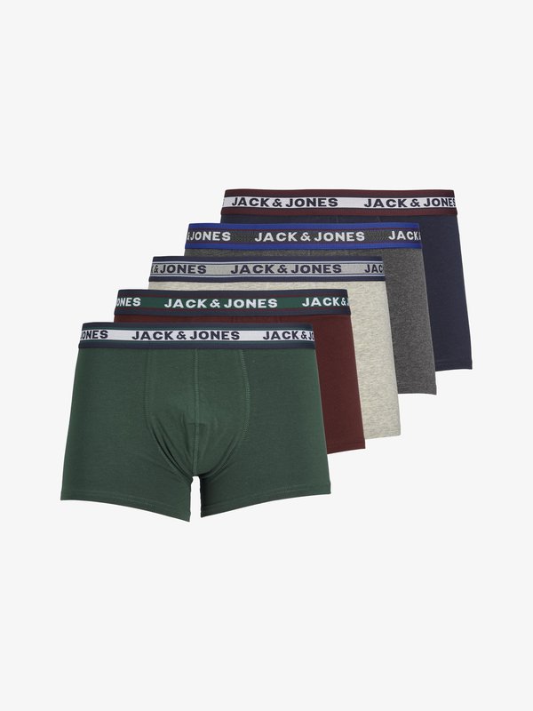 Jack & Jones JACOLIVER 5 PACK - Trunks - dark grey melange