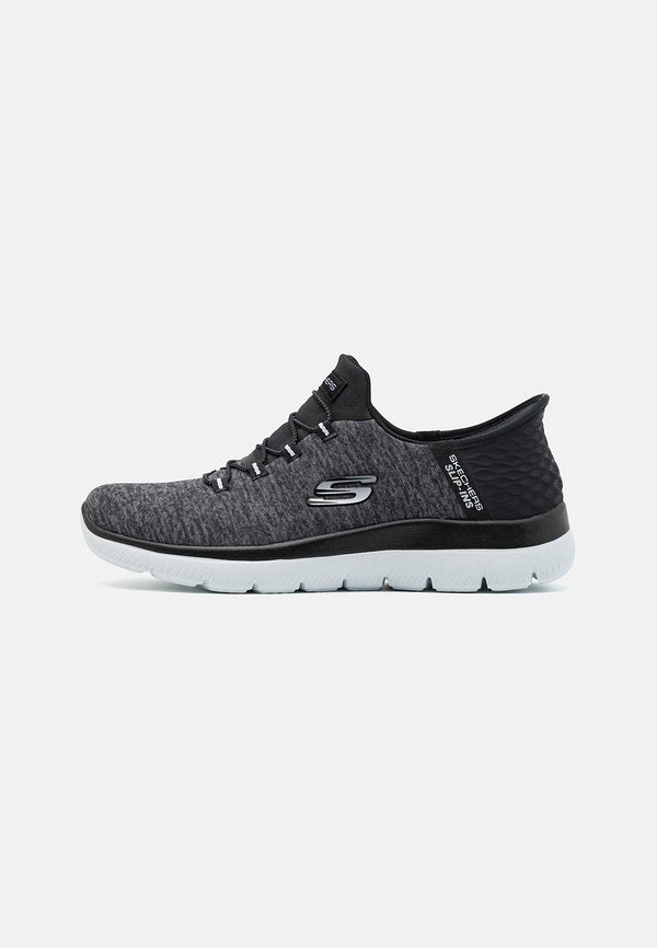 Skechers SUMMITS - Slip-ons - black/white
