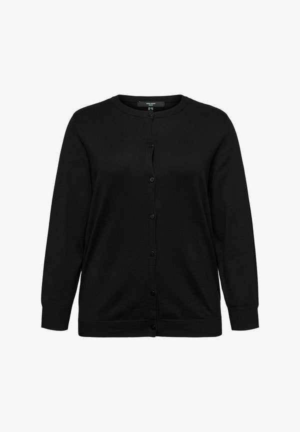 Vero Moda Curve CARDIGAN VMCSILJE KNIT CARDIGAN - Cardigan - black