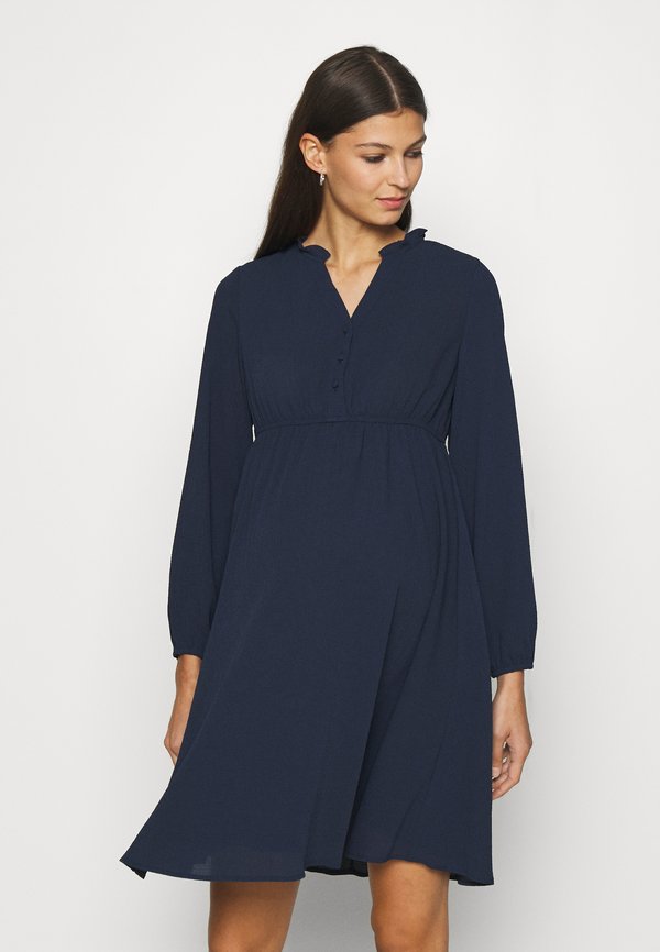 Vero Moda Maternity VMMAYA V NECK DRESS - Day dress - navy blazer