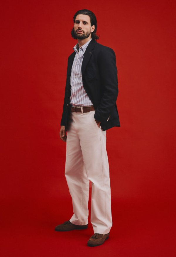 Tommy Hilfiger HERITAGE OXFORD SEASONAL STP - SEASONAL PATTERN - Shirt - regal blue/white