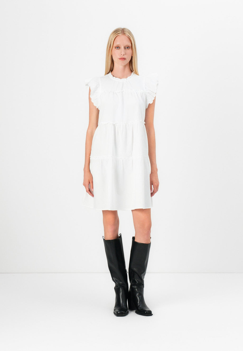Pieces PCJILLA O NECK SHORT DRESS