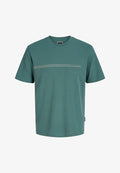 Jack & Jones JCOFUSION CHEST BRAND TEE SS CREW SN - Print T-shirt - north atlantic