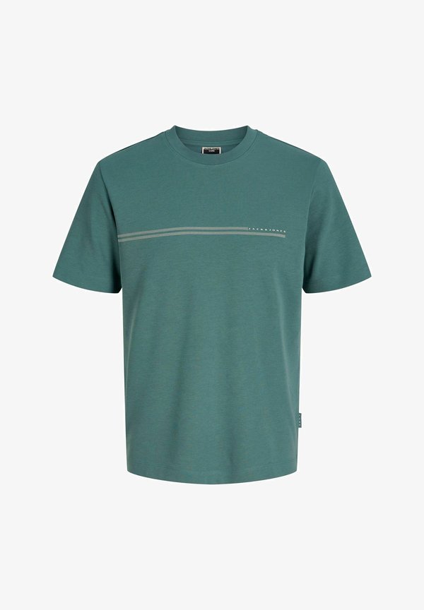Jack & Jones JCOFUSION CHEST BRAND TEE SS CREW SN - Print T-shirt - north atlantic