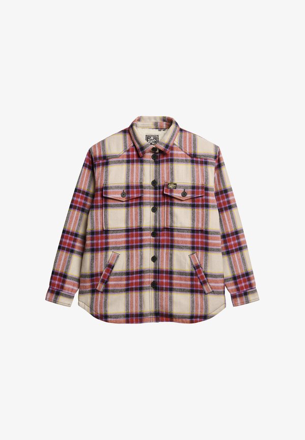 Superdry & Co CHECK OVER - Light jacket - brown purple yellow check