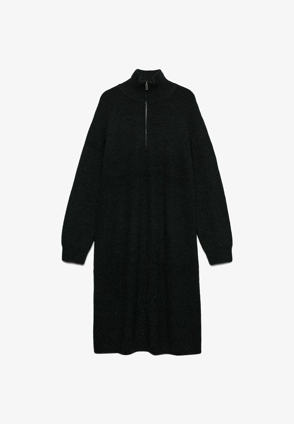 Vero Moda Knitted VMLEFILE Midi - Jumper dress - black