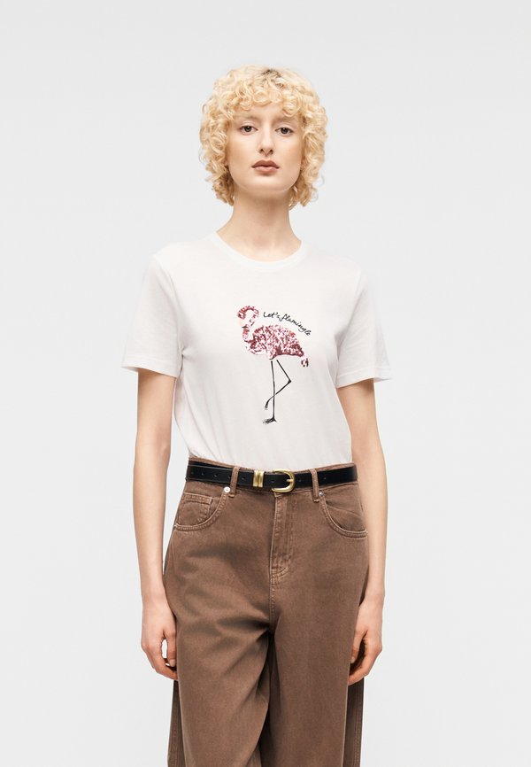 ONLY ONLKITA - Print T-shirt - bright white