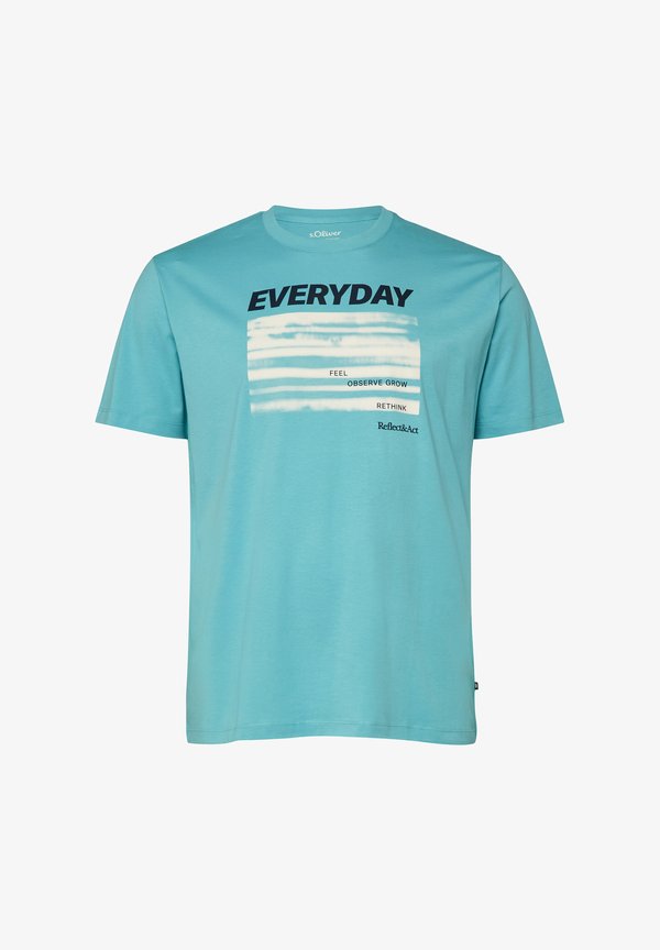 s.Oliver T-SHIRT - Print T-shirt - türkis