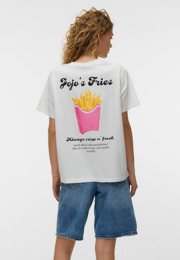 Vero Moda VMZANDRA - Print T-shirt - snow white