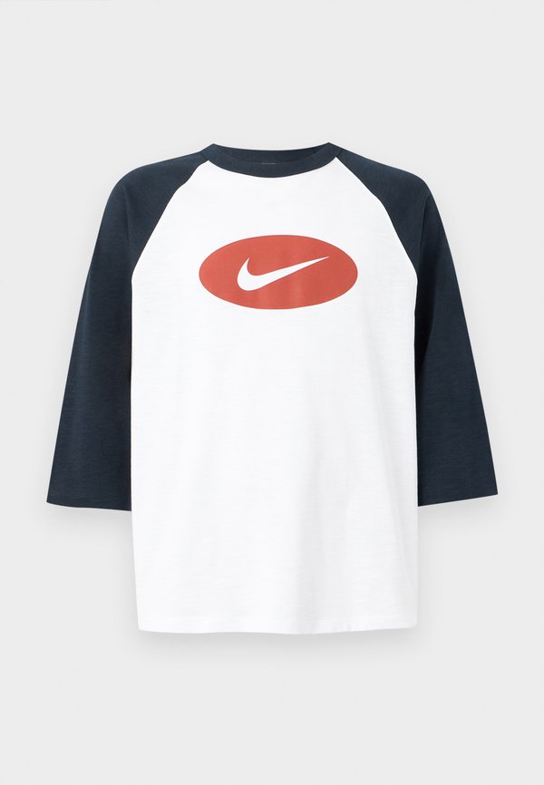 Nike Sportswear CLUB REISSUE UNISEX  - Long sleeved top - obsidian/white