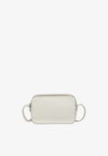 Calvin Klein EMBLEM AOP ELONGATED CAMERA BAG - Cross body bag - white