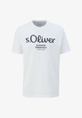 s.Oliver KURZARM - Print T-shirt - weiss