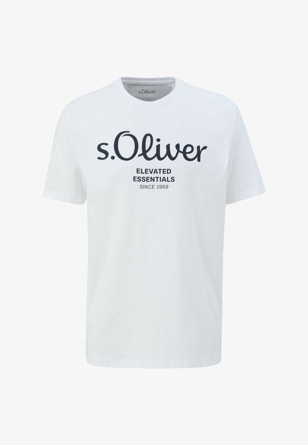 s.Oliver KURZARM - Print T-shirt - weiss