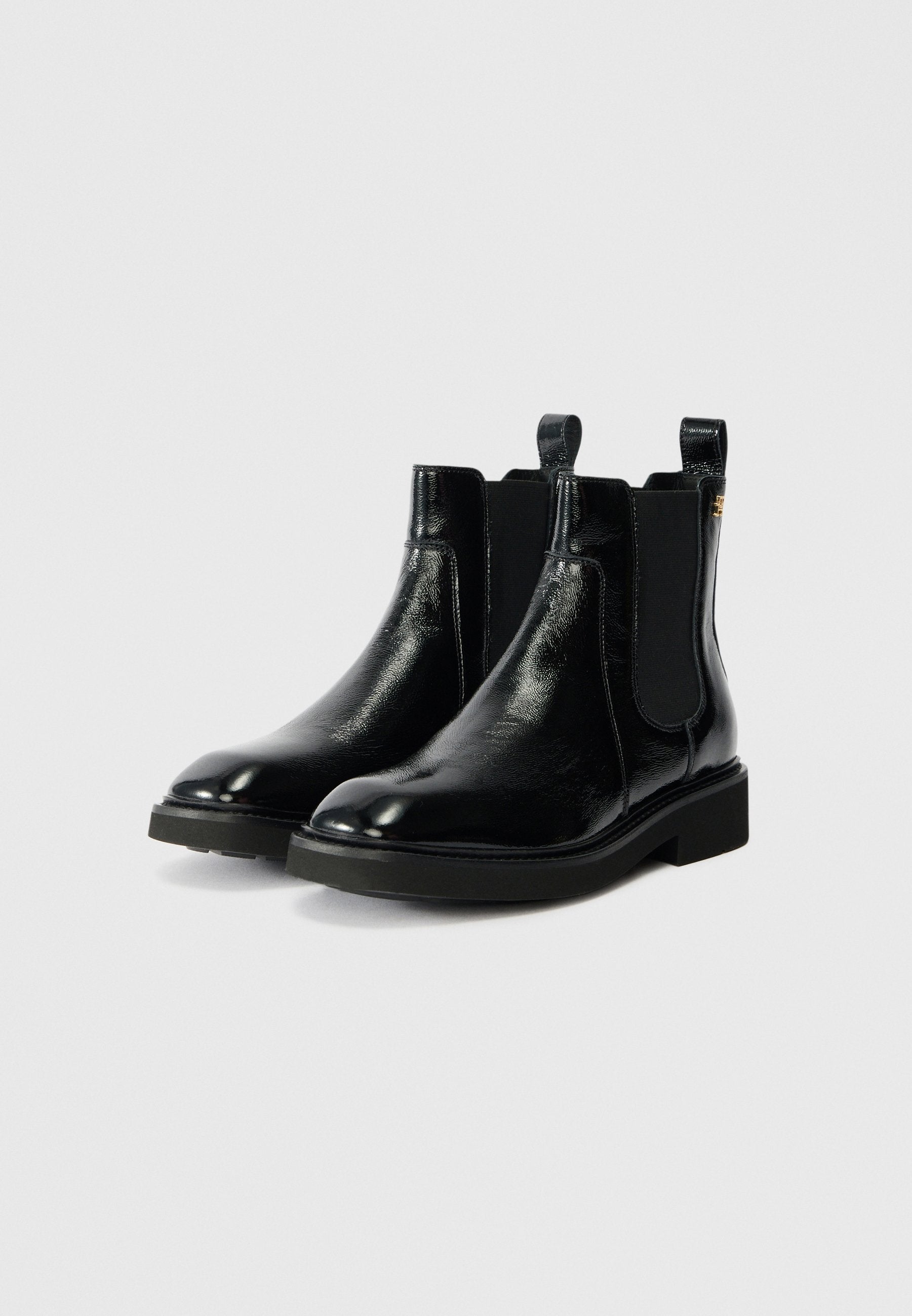 PATENT CRINKLE LEATHER CHELSEA BOOTS Media 2