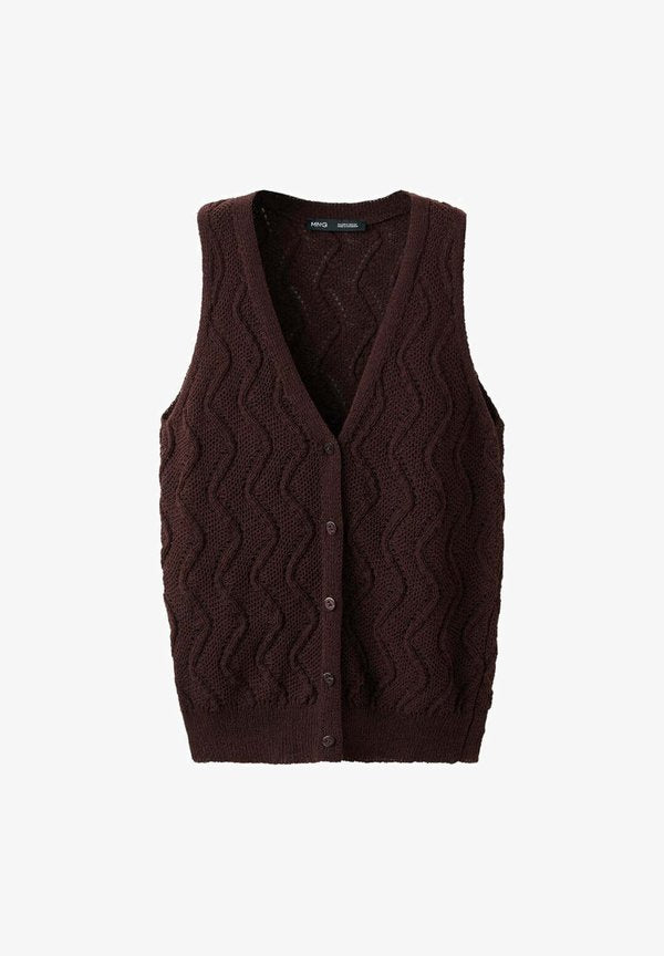 Mango ADULT - Waistcoat - dark brown