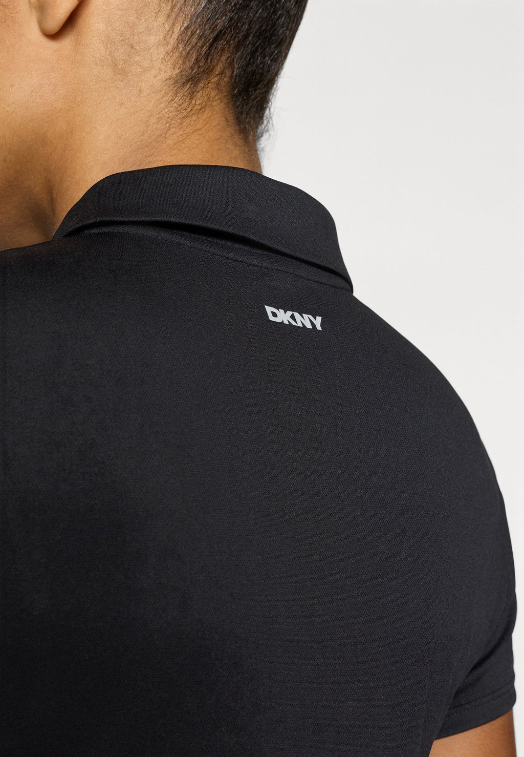 DKNY COURT HALF ZIP TEE DRESS PIPING