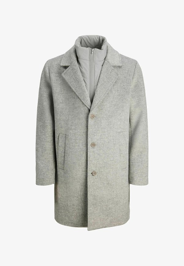 Jack & Jones MANTEL PLUS SIZE MANTEL - Winter coat - grey melange