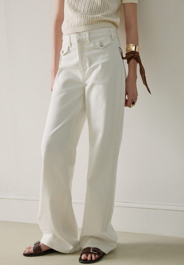 Mango ADULT - Bootcut jeans - white