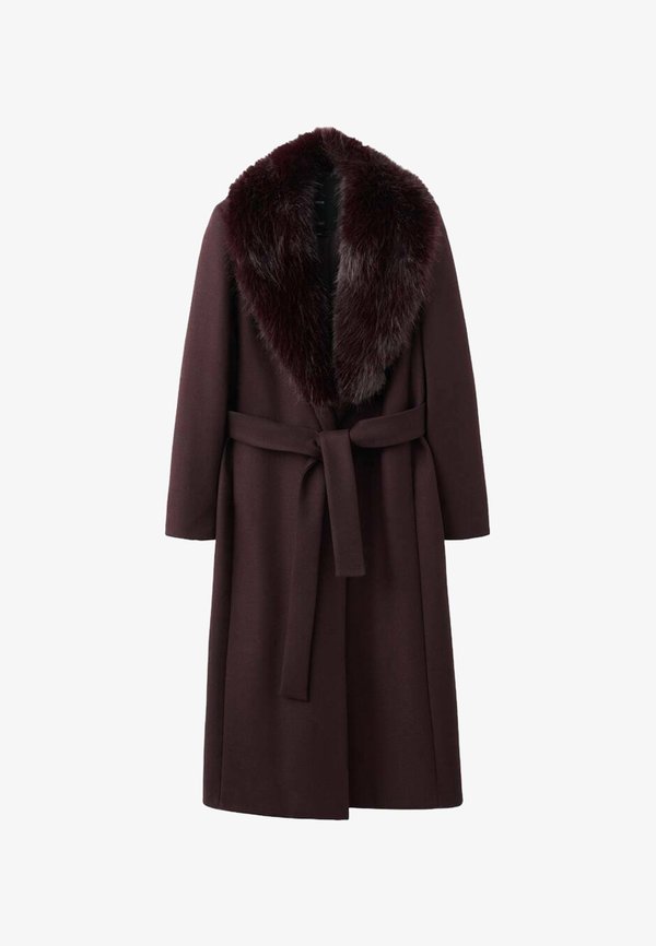 Mango Classic coat - dark brown