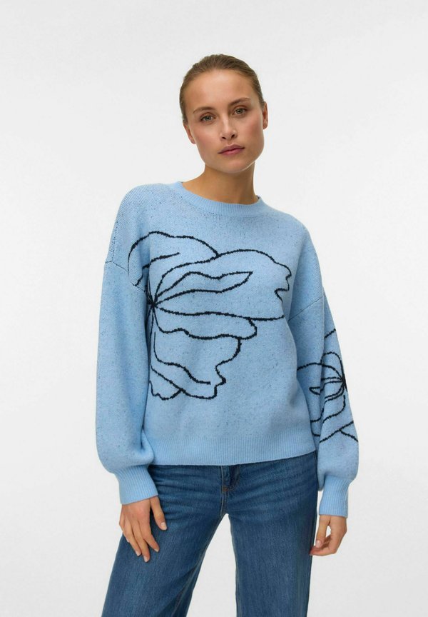 Vero Moda Knitted AWHEART Knitted - Jumper - cashmere blue