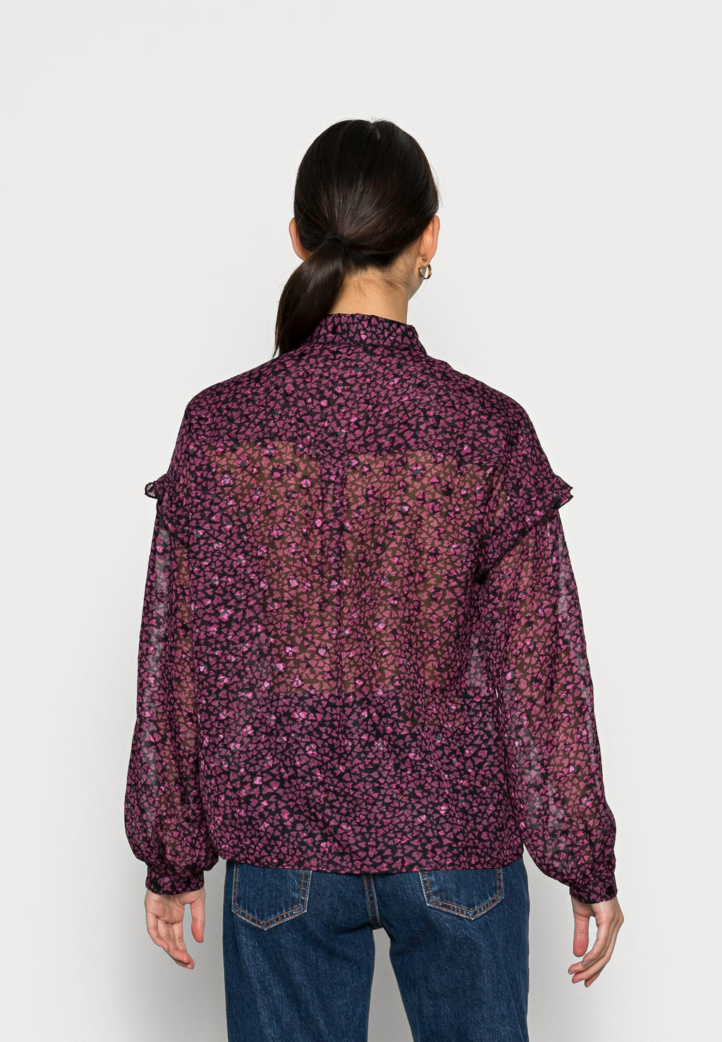 Esqualo BLOUSE RUFFLE HEARTS ON FIRE