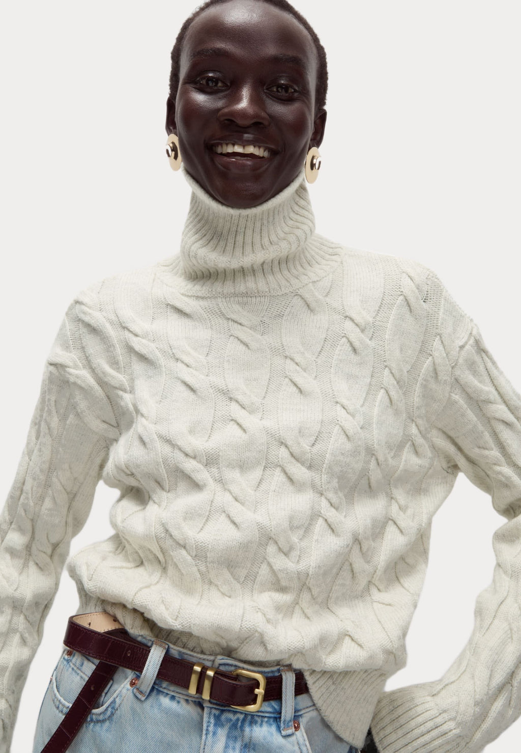 Marks & Spencer CABLE ROLL NECK