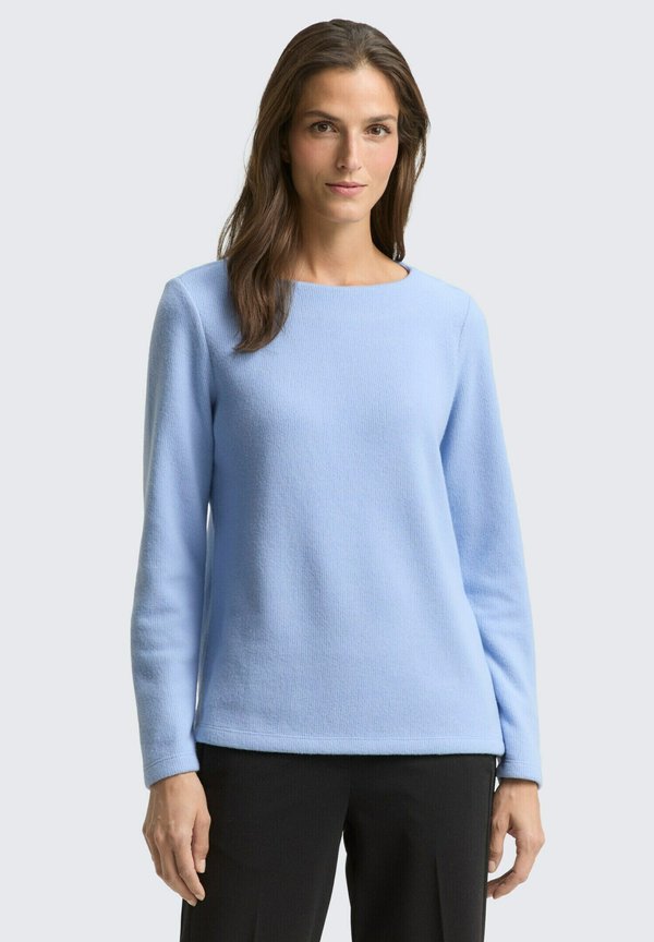 TOM TAILOR GERIPPTES  - Jumper - mid blue melange