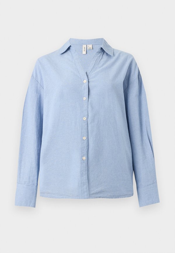 Vero Moda VMNORMA CHAMBRAY SHIRT - Button-down blouse - light blue melange