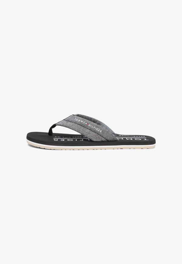 Tommy Hilfiger CHAMBRAY - T-bar sandals - black